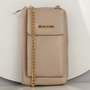 Zoozie Bags Bolsa de Teléfono de Cuero Crossbody con Billetera, Visón